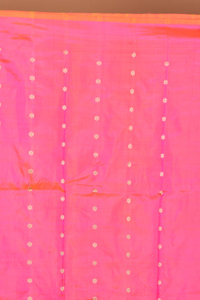 Pink Dual Tone Pure Katan Silk Saree with Blouse Piece - Keya Seth Exclusive