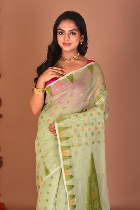 Green Jamdani Saree - Keya Seth Exclusive