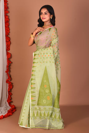 Green Jamdani Saree - Keya Seth Exclusive