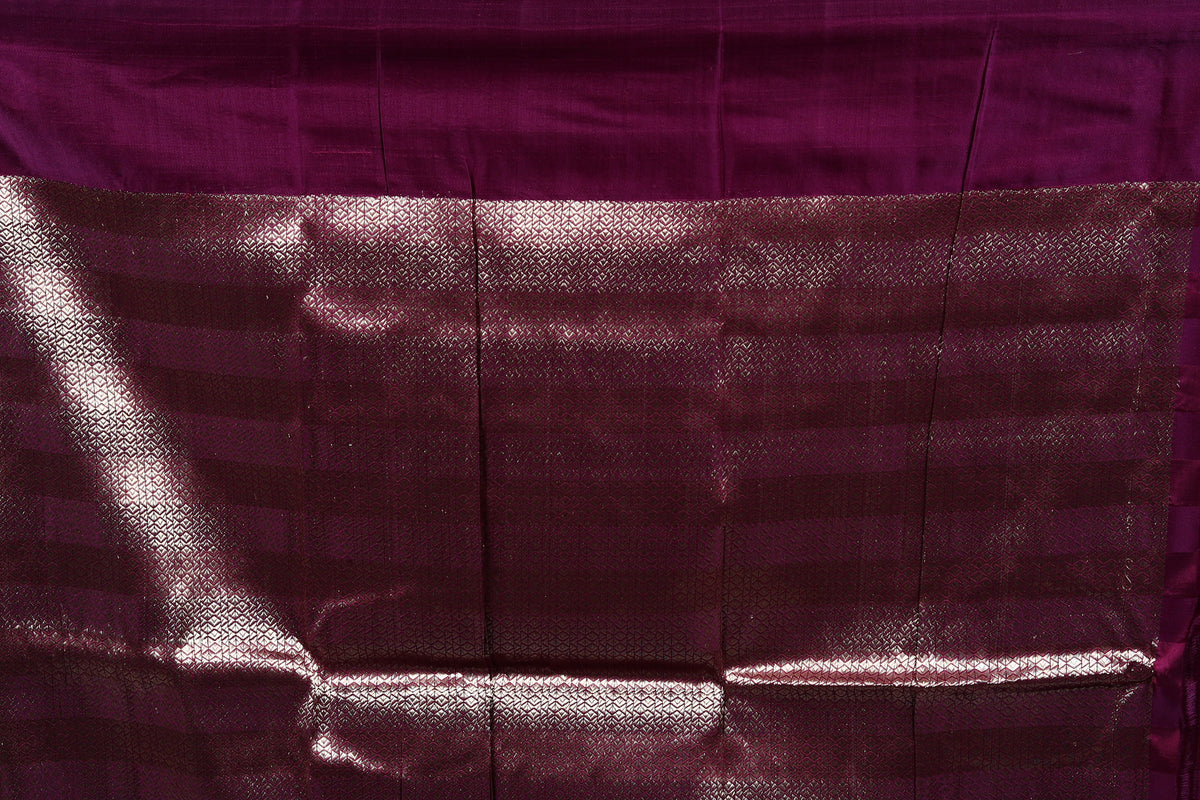 Purple Pure Katan Silk Saree