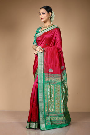 Wine Pure Bomkai Saree