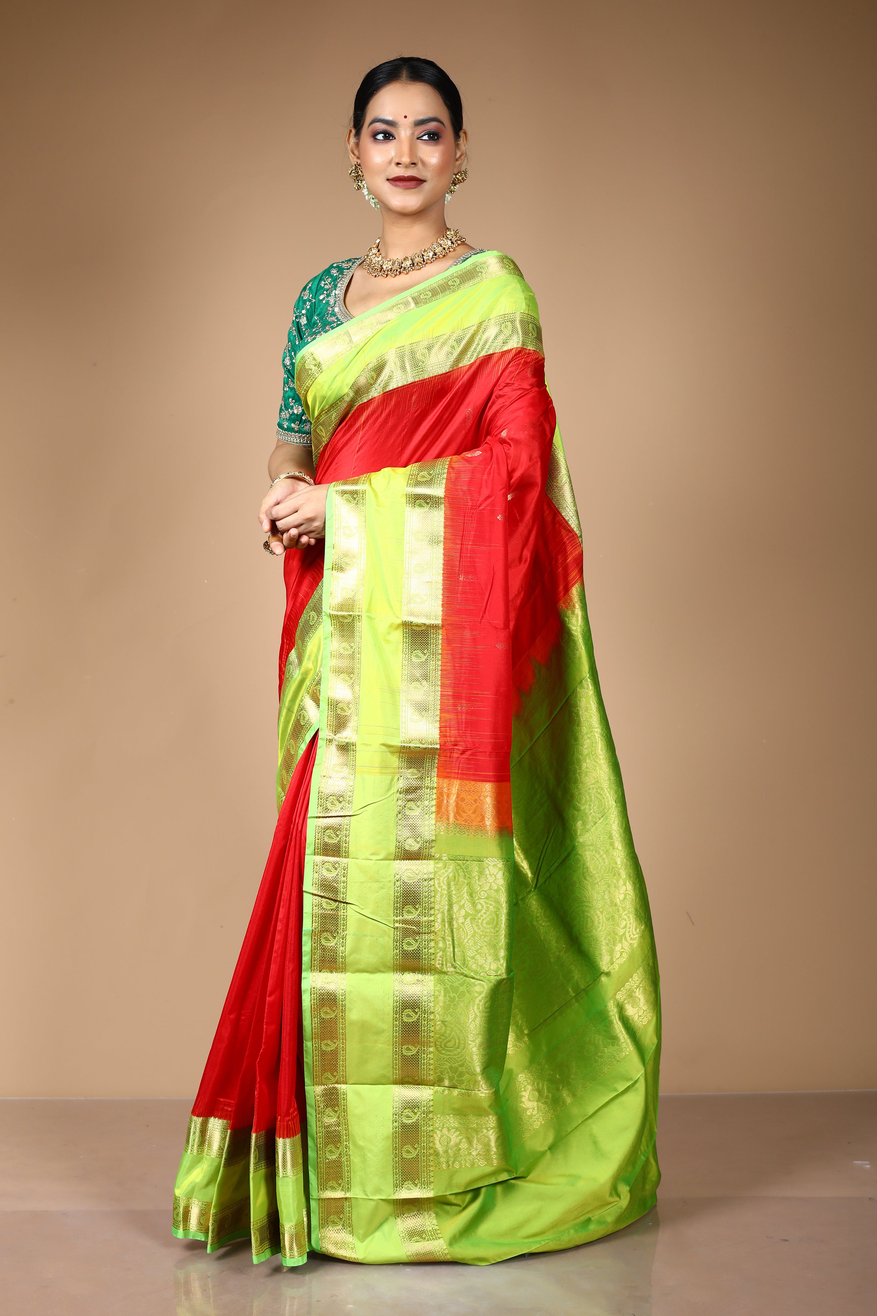 Red Pure Kanjivaram Silk Saree