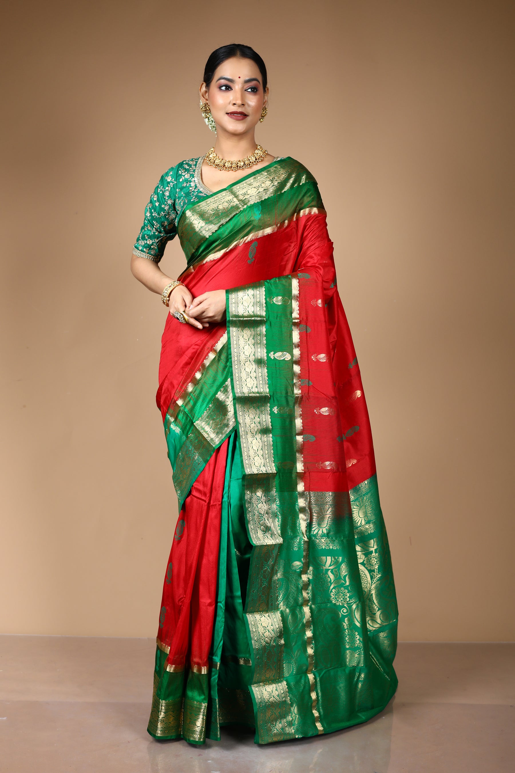Maroon Pure Kanjivaram Silk Saree