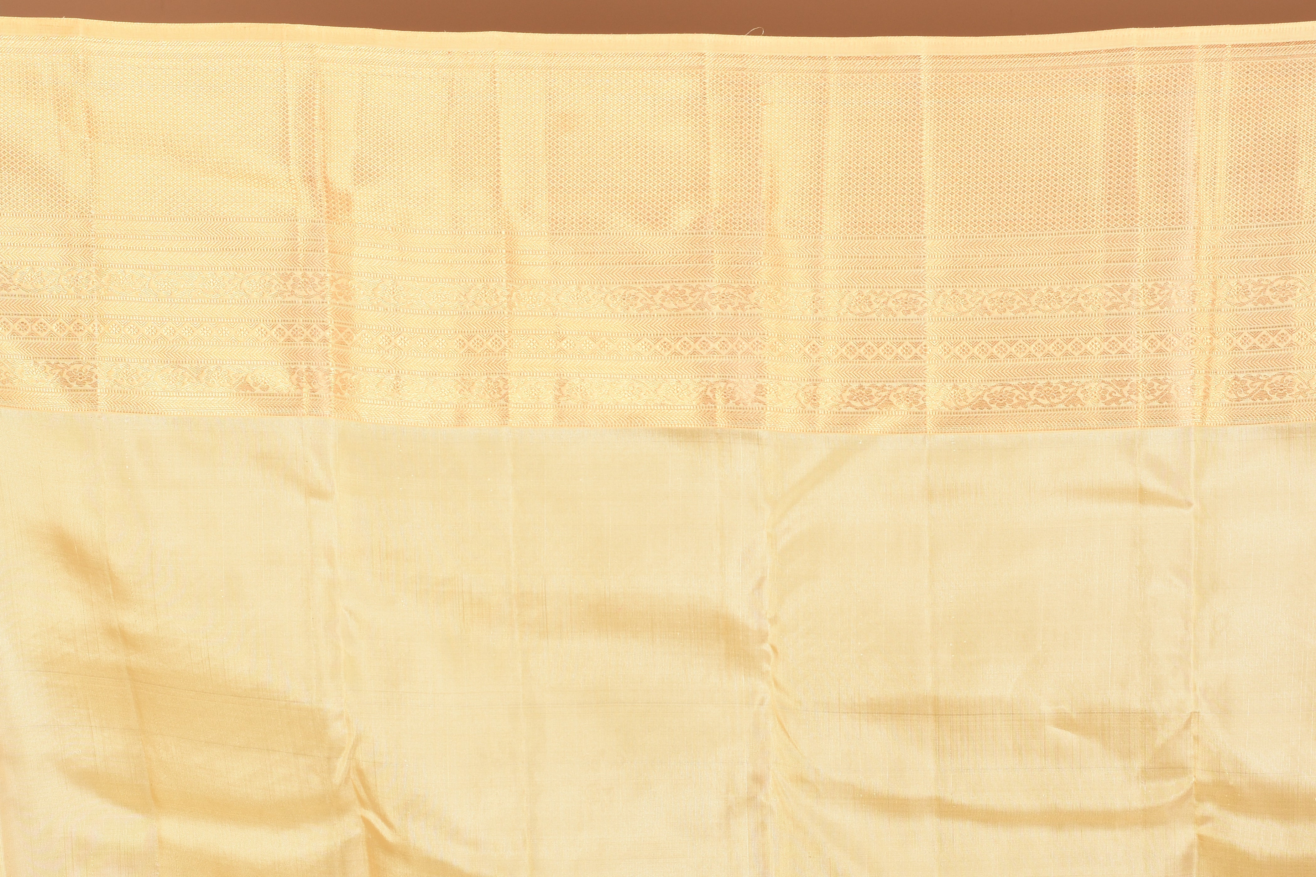 Beige Blended Kanjivaram Silk Saree with Blouse Piece - Keya Seth Exclusive