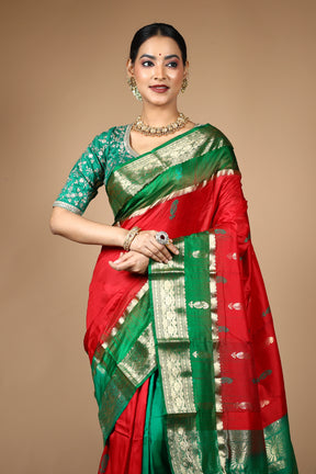 Maroon Pure Kanjivaram Silk Saree