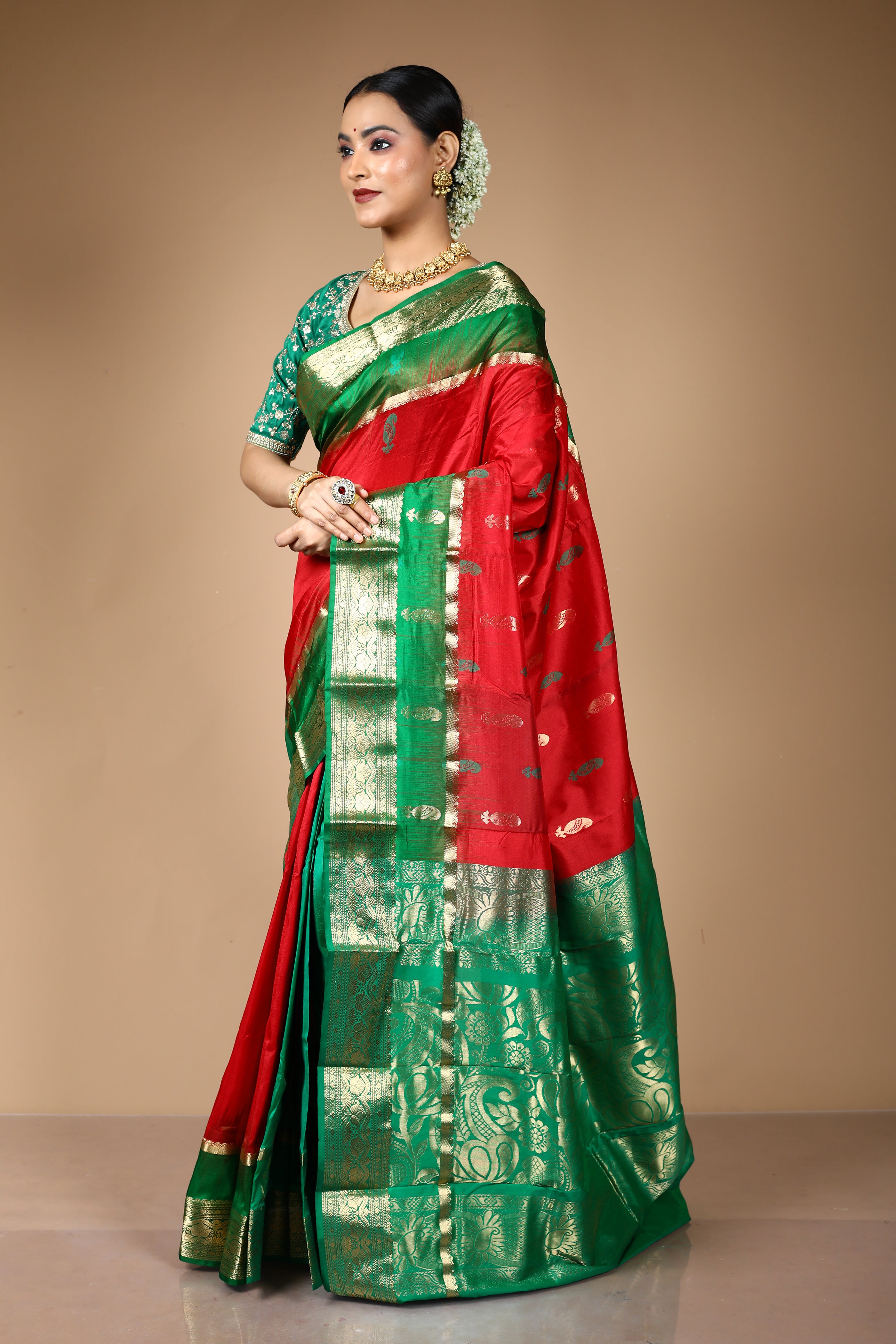 Maroon Pure Kanjivaram Silk Saree