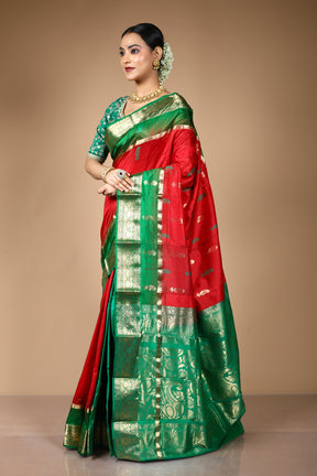 Maroon Pure Kanjivaram Silk Saree