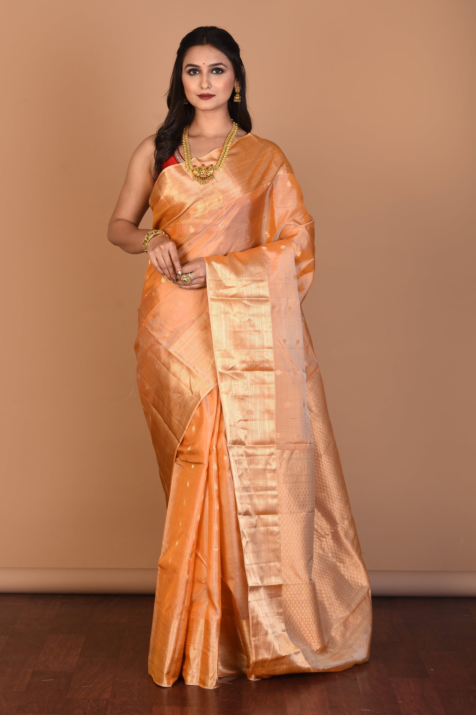 Tussar Blended Kanjivaram Silk Saree with Blouse Piece - Keya Seth Exclusive