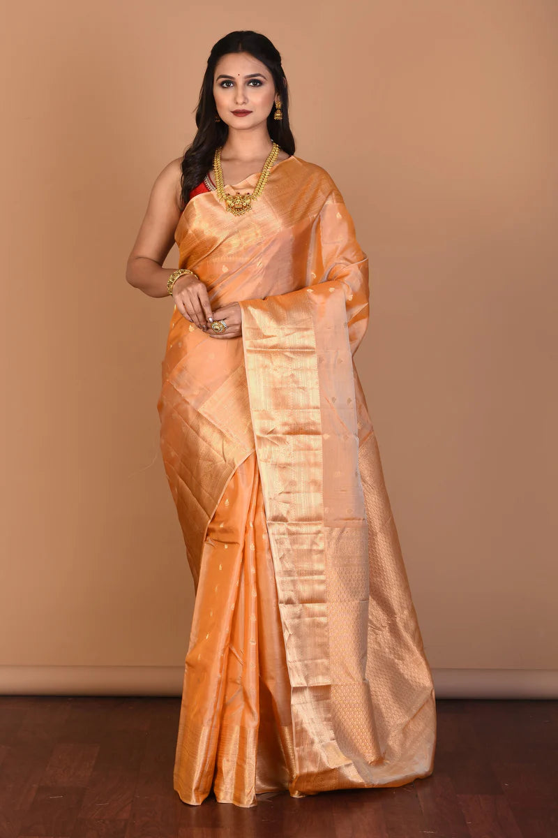 Tussar Blended Kanjivaram Silk Saree with Blouse Piece - Keya Seth Exclusive