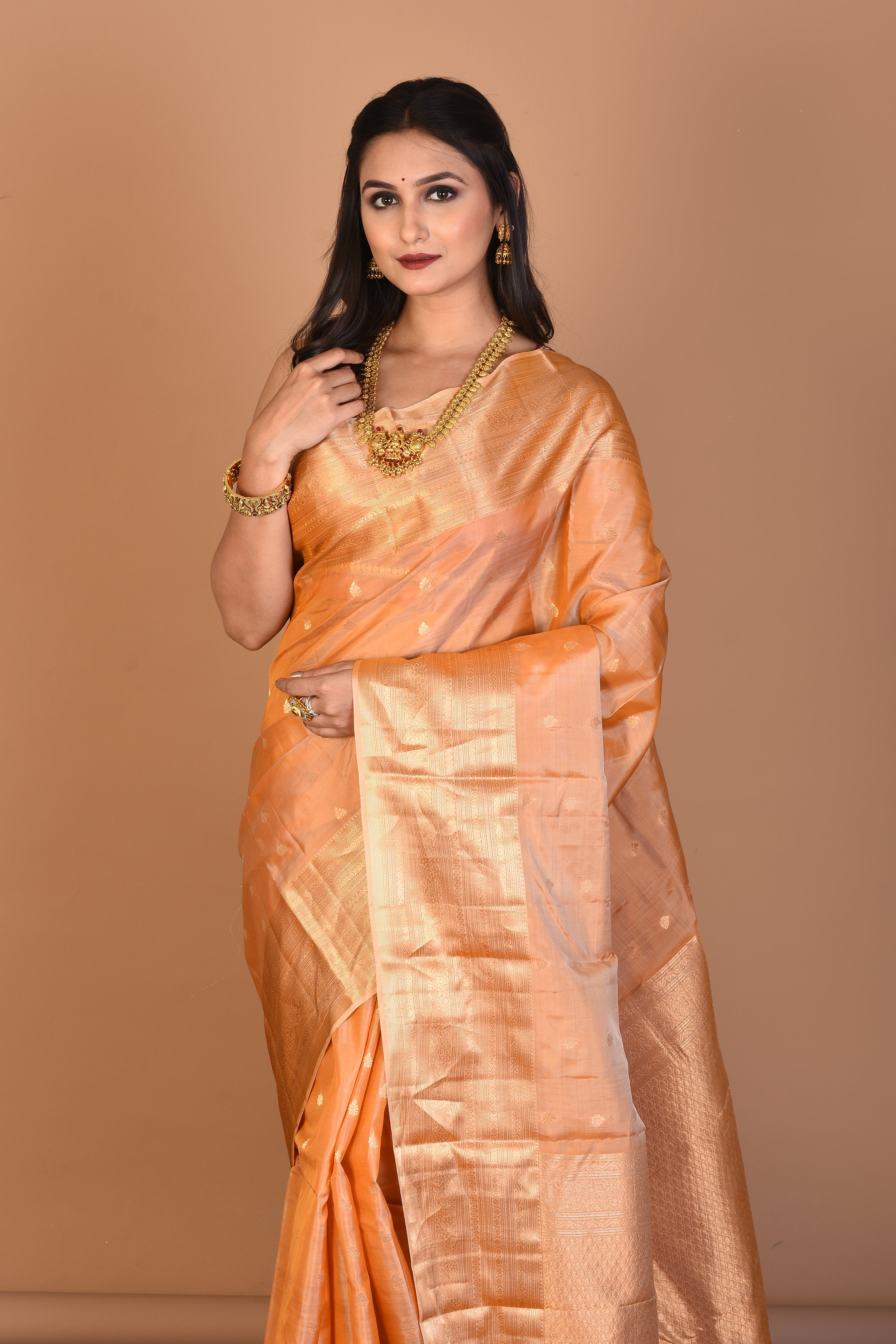 Tussar Blended Kanjivaram Silk Saree with Blouse Piece - Keya Seth Exclusive