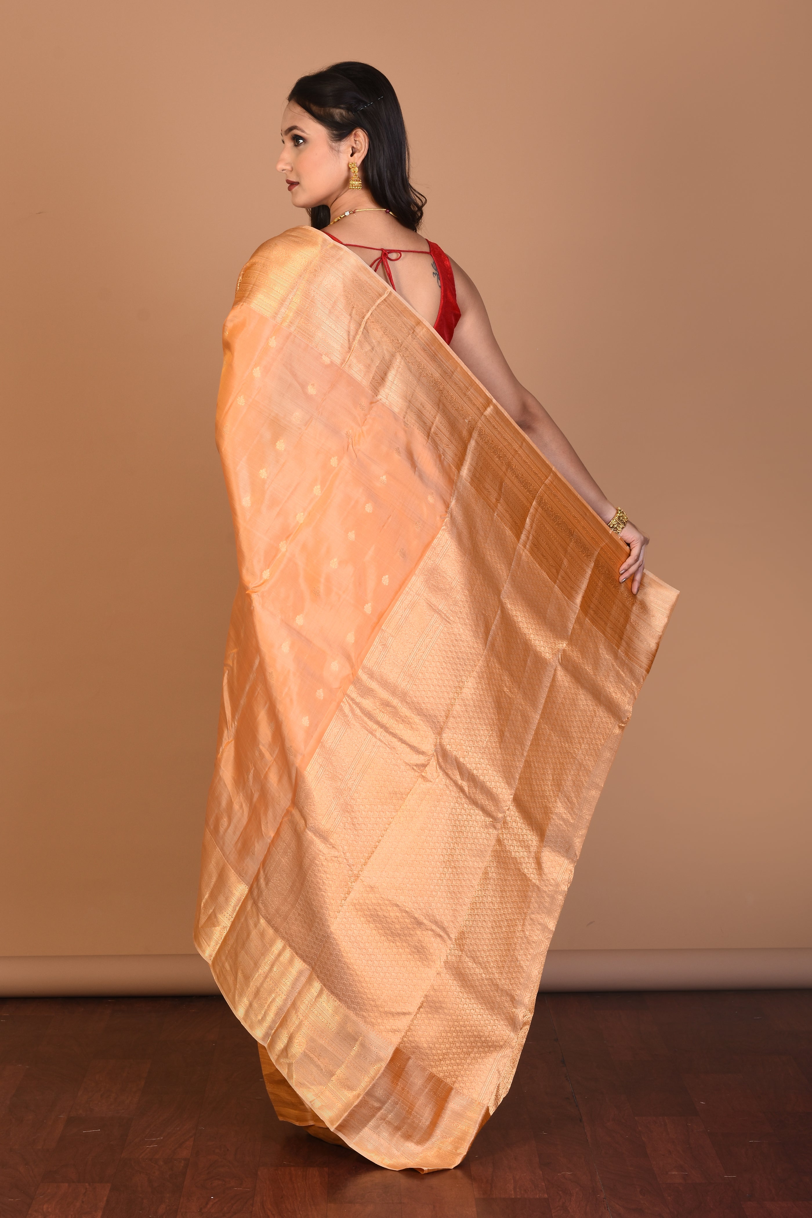 Tussar Blended Kanjivaram Silk Saree with Blouse Piece - Keya Seth Exclusive