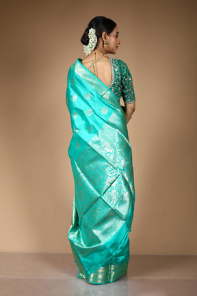 Light Green Pure Katan Silk Saree