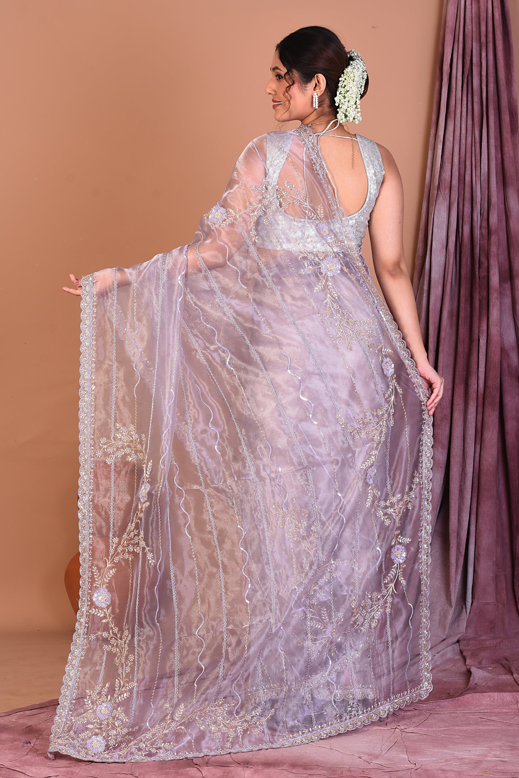 Lavender Jimmy Choo Saree - Keya Seth Exclusive