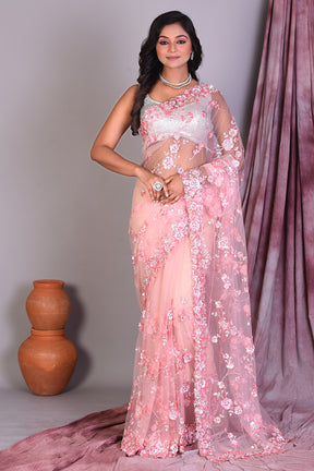 Pink Jimmy Choo Saree with Stonework - Keya Seth Exclusive