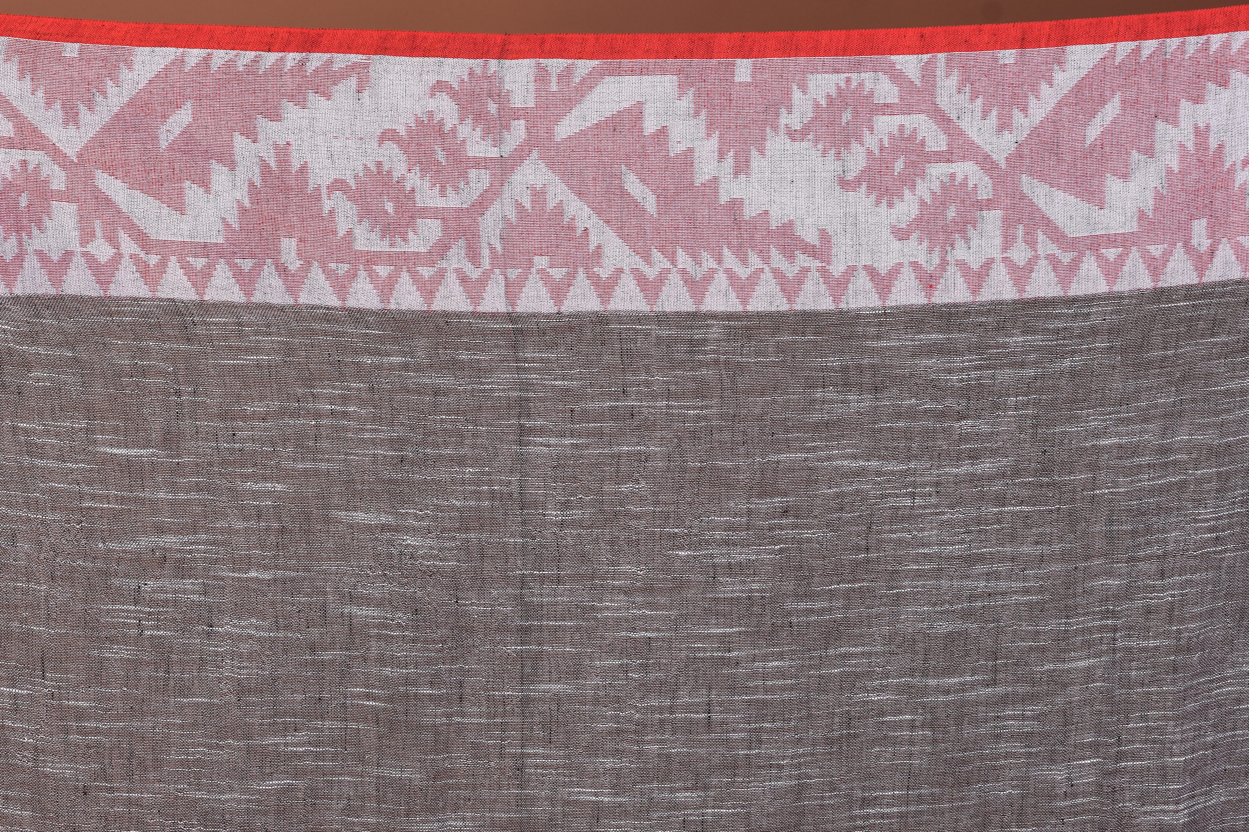 Grey Handloom Linen Saree - Keya Seth Exclusive
