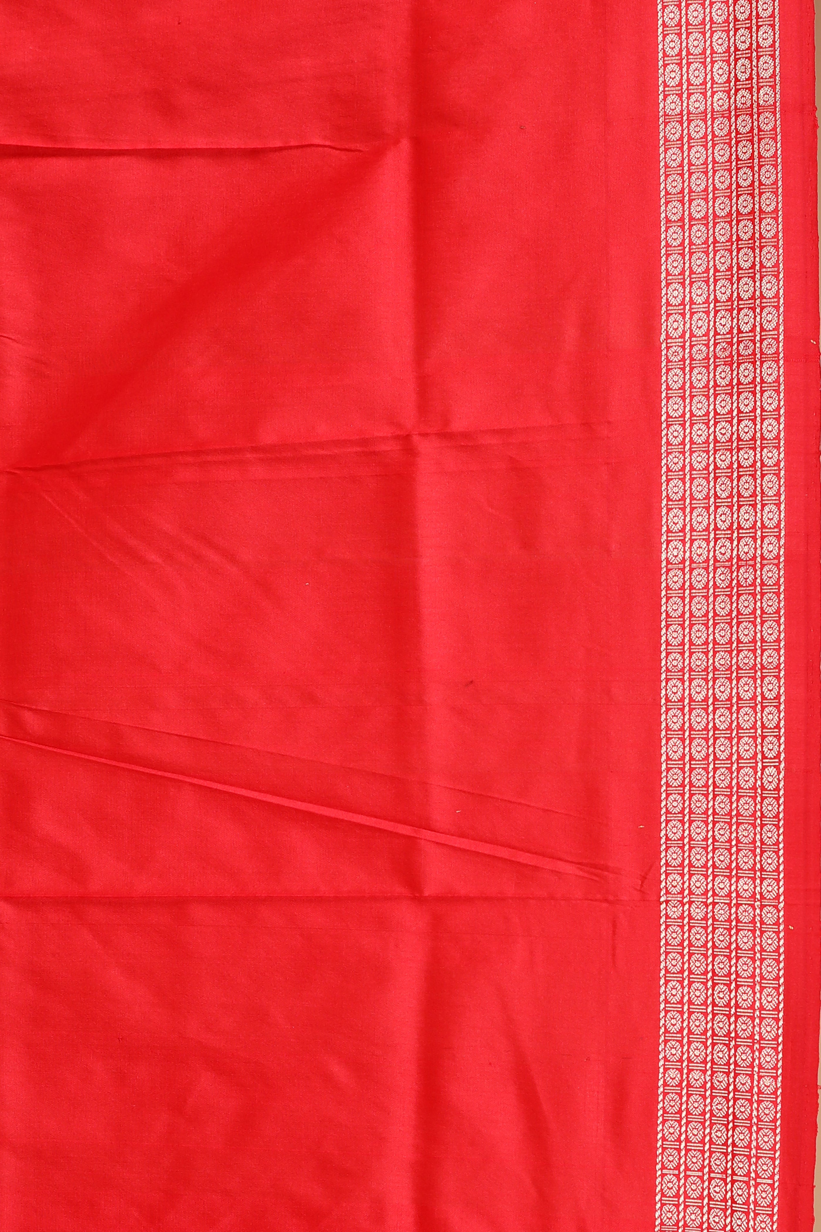 White Pure Bomkai Saree