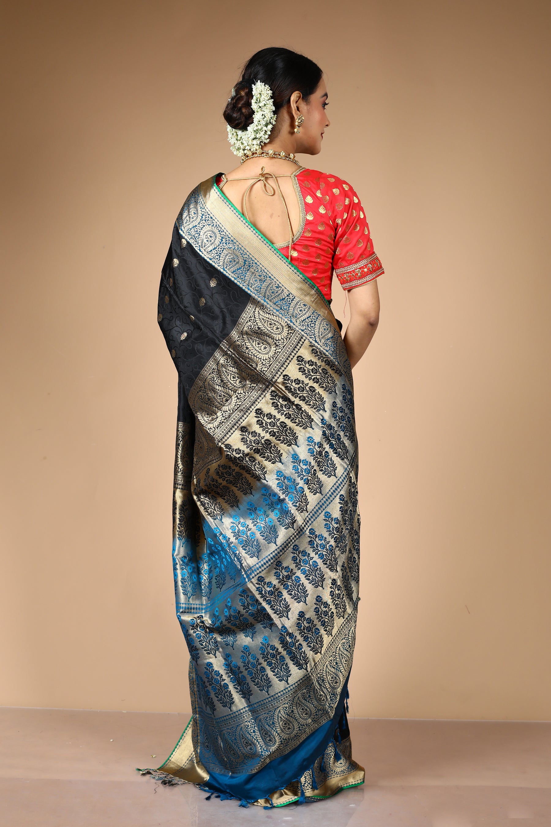 Black Pure Aarni Silk Saree