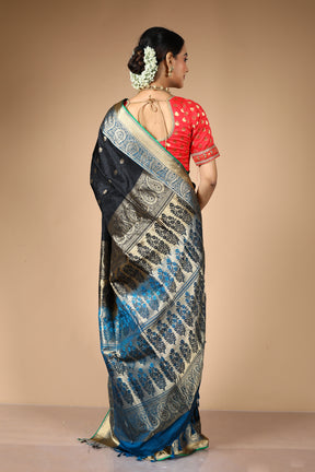 Black Pure Aarni Silk Saree