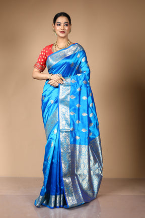 Blue Pure Katan Silk Saree