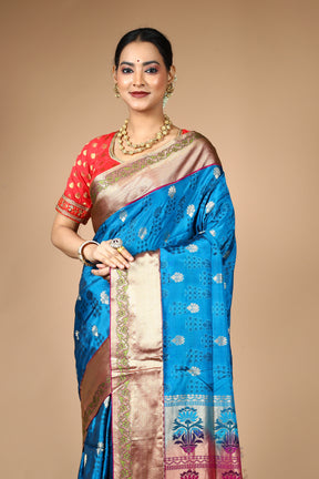 Blue Pure Aarni Silk Saree