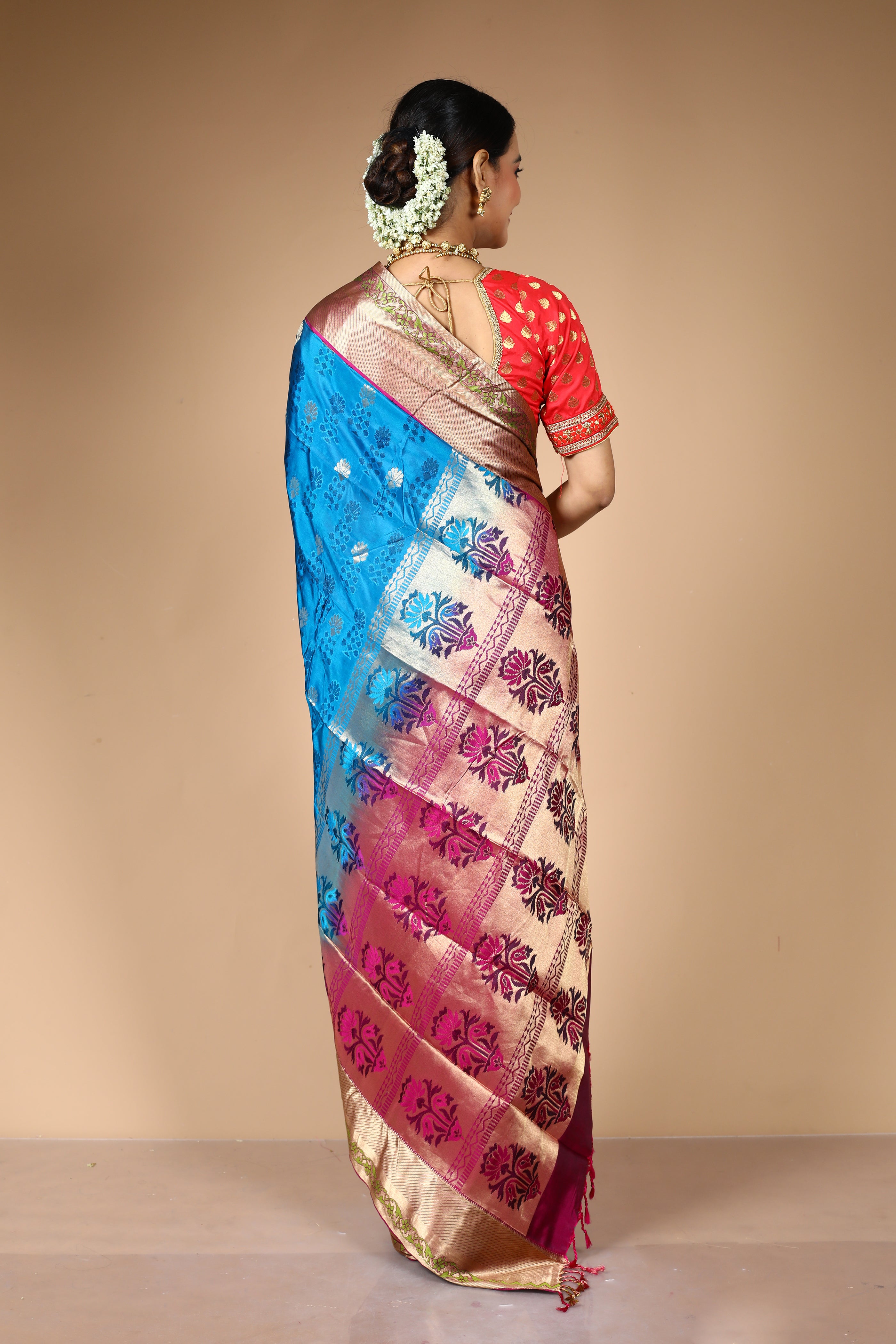 Blue Pure Aarni Silk Saree