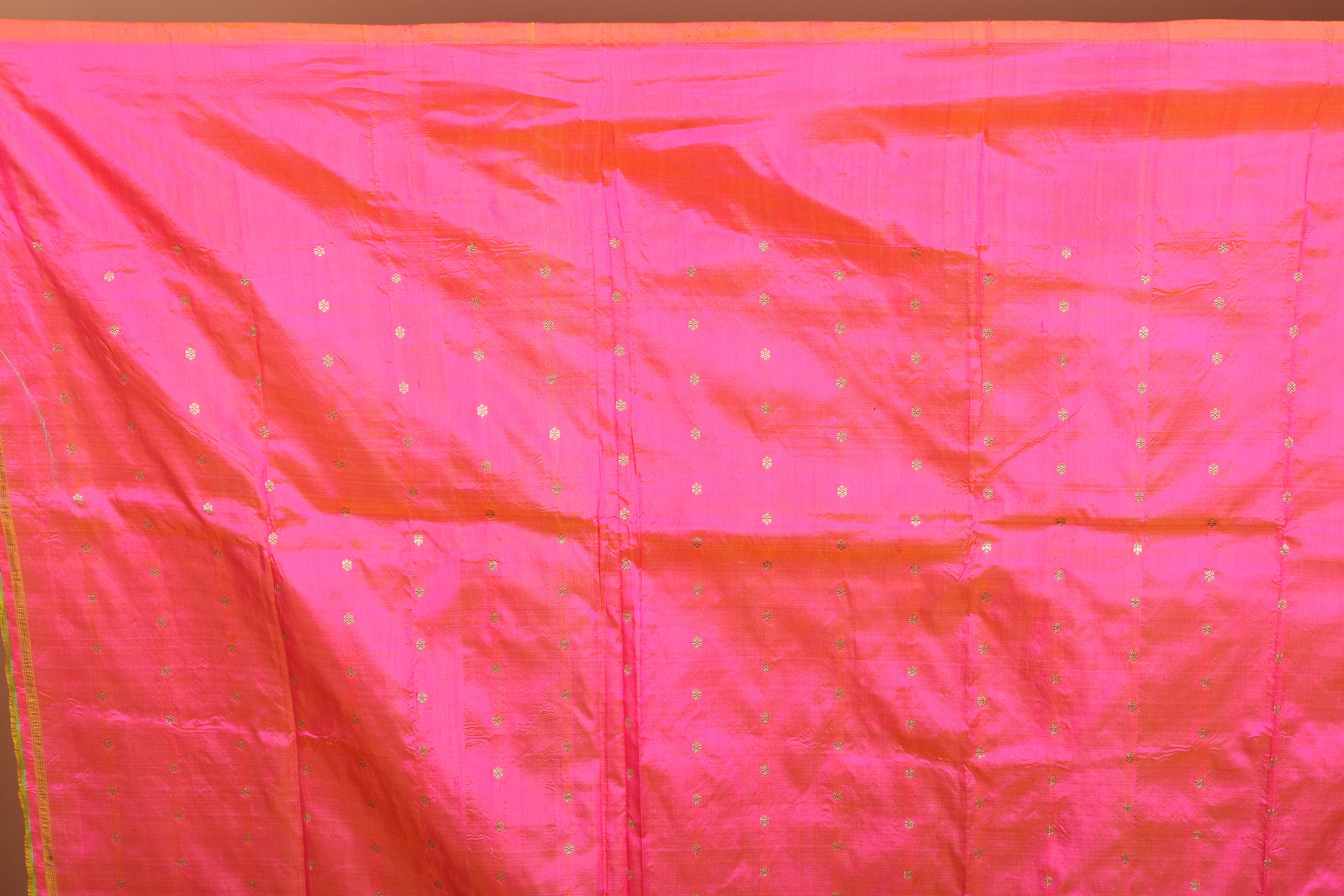 Pink Dual Tone Pure Katan Silk Saree with Blouse Piece - Keya Seth Exclusive