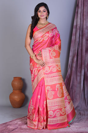 Pink Murshidabad Silk Saree - Keya Seth Exclusive