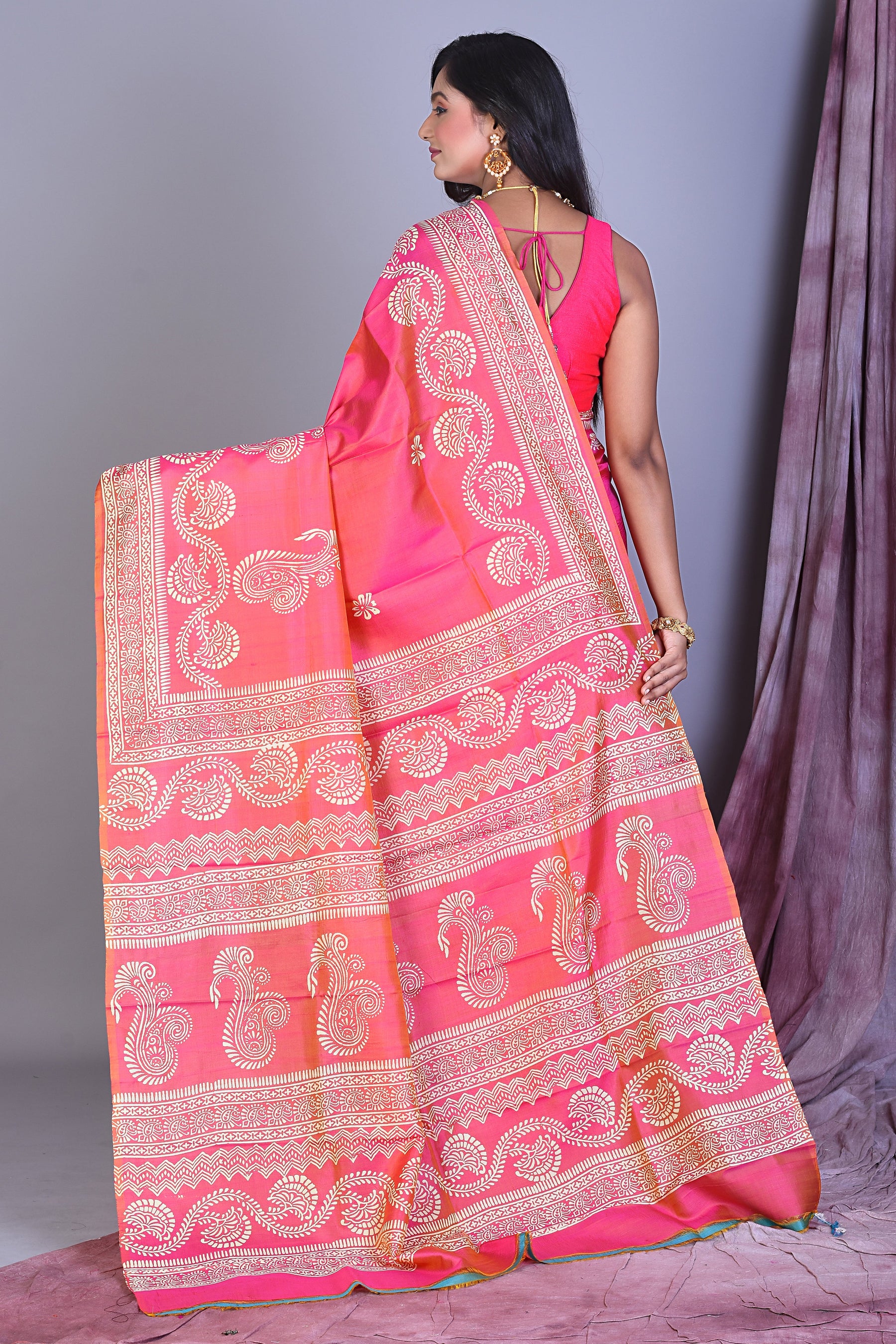 Pink Murshidabad Silk Saree - Keya Seth Exclusive