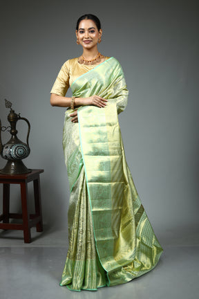 Green Tissue Kanjivaram Saree