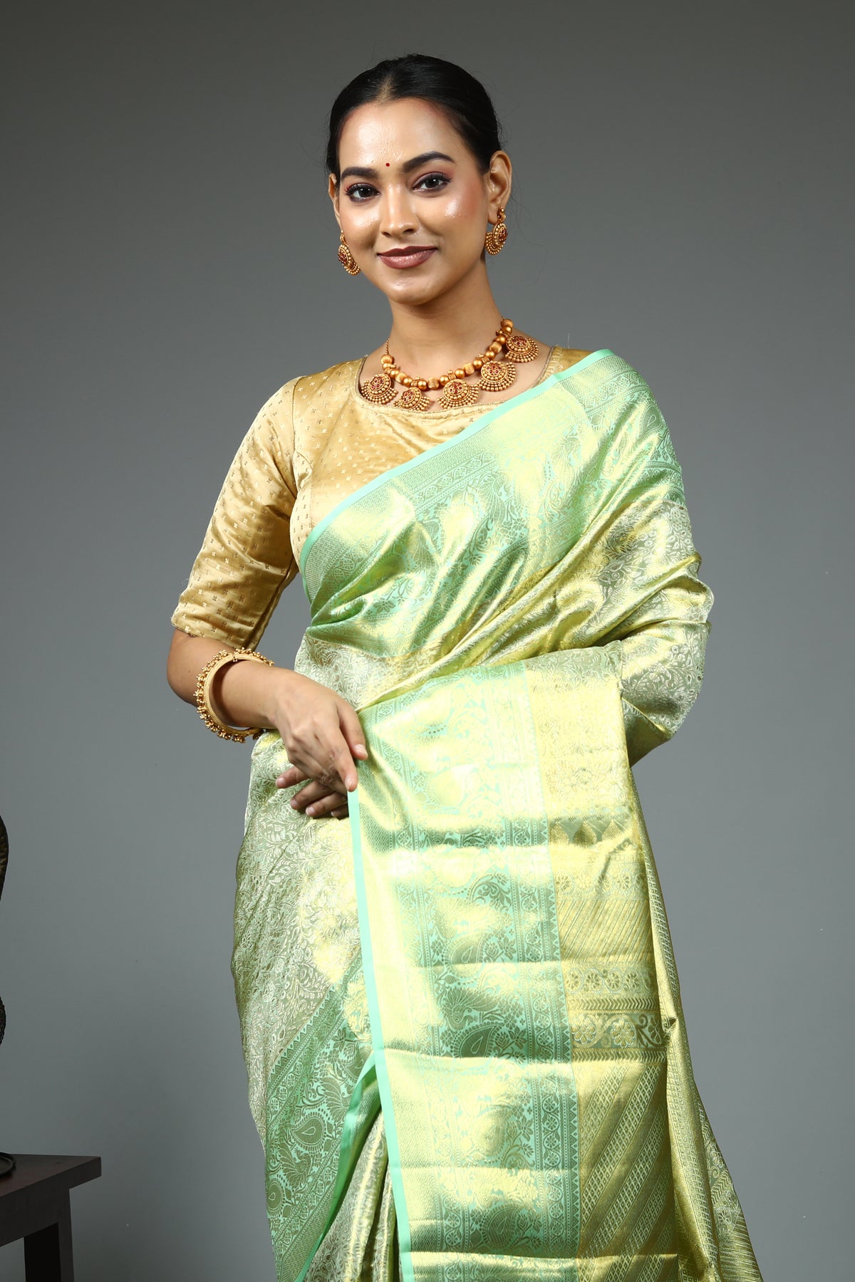 Green Tissue Kanjivaram Saree