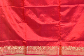 Red Pure Katan Silk Saree with Blouse Piece - Keya Seth Exclusive