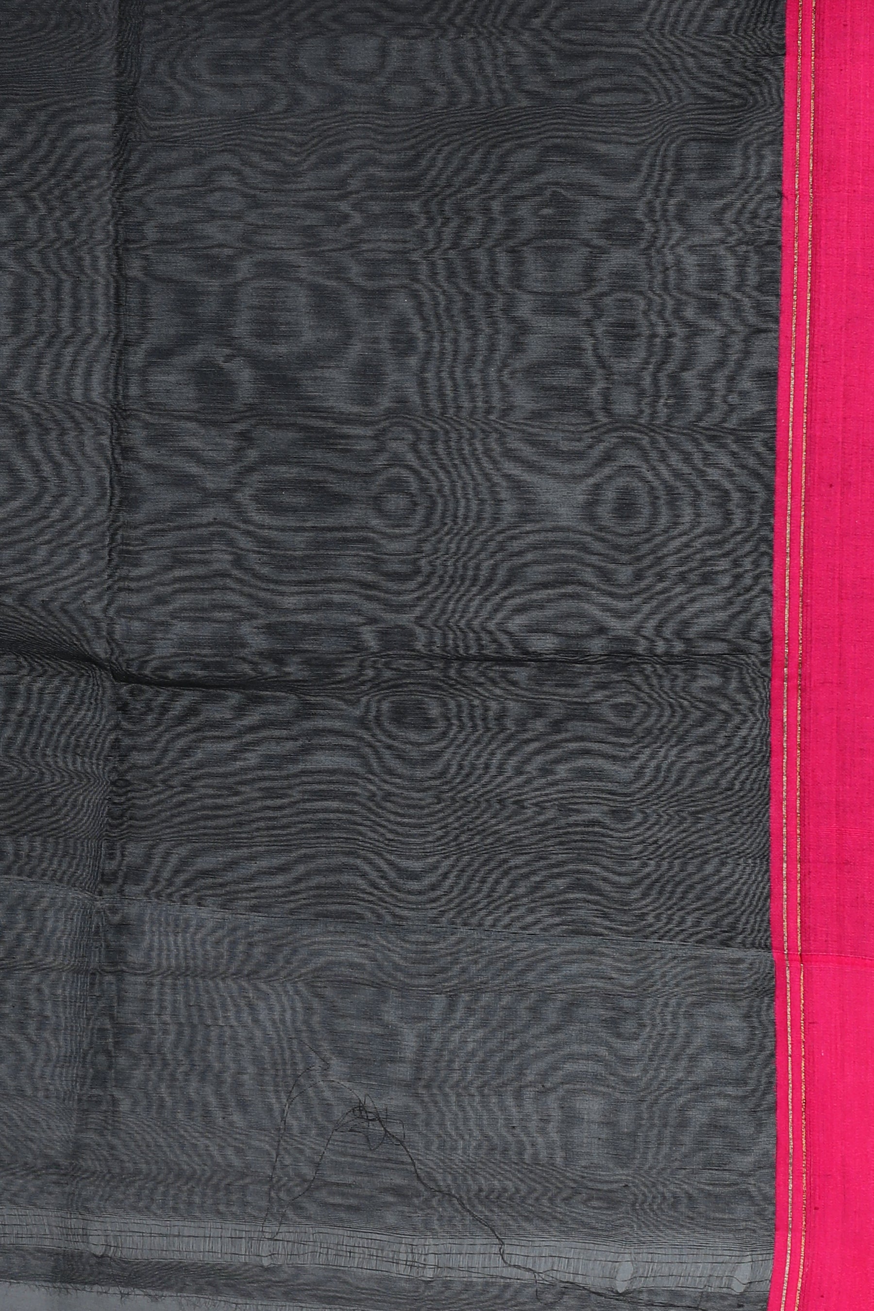 Black Pure Muslin Saree