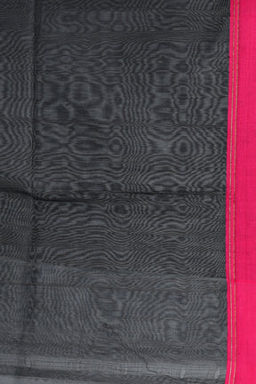 Black Pure Muslin Saree