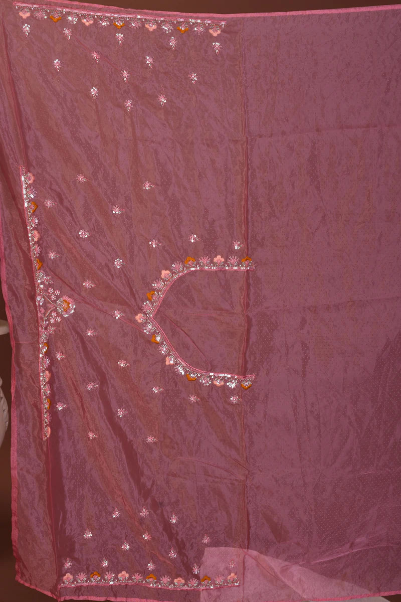 Peach Blended Jimmy Choo Saree - Keya Seth Exclusive