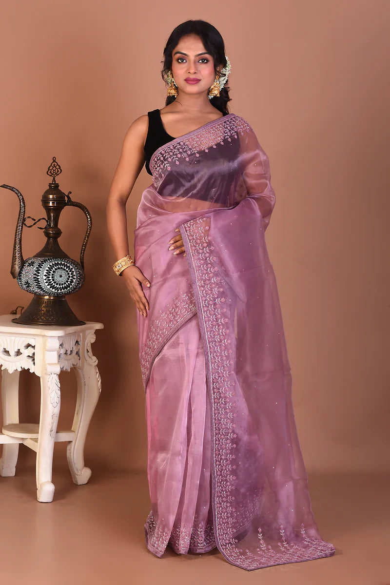 Lavender Jimmy Choo Saree - Keya Seth Exclusive