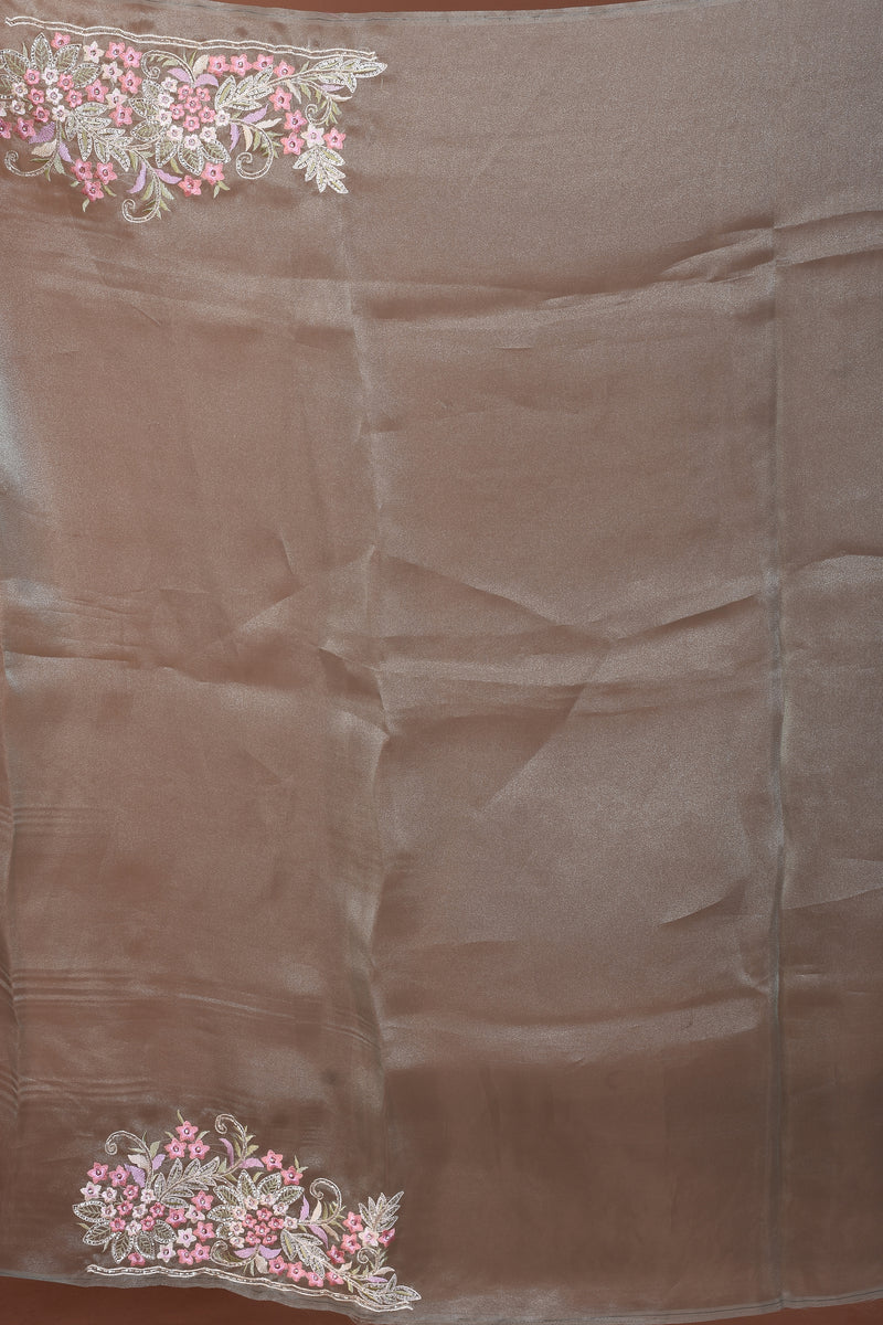 Pesta Green Blended Jimmy Choo Saree - Keya Seth Exclusive