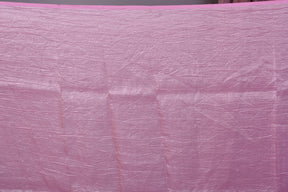 Pink Blended Organza Saree with Floral Borders - Keya Seth Exclusive