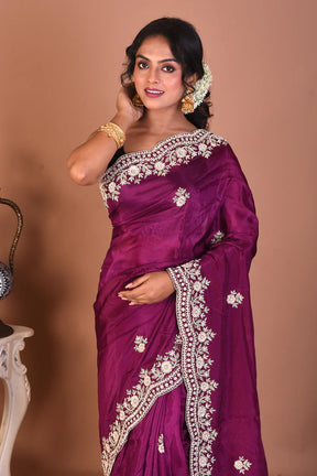 Purple Pure Jimmy Choo Saree - Keya Seth Exclusive