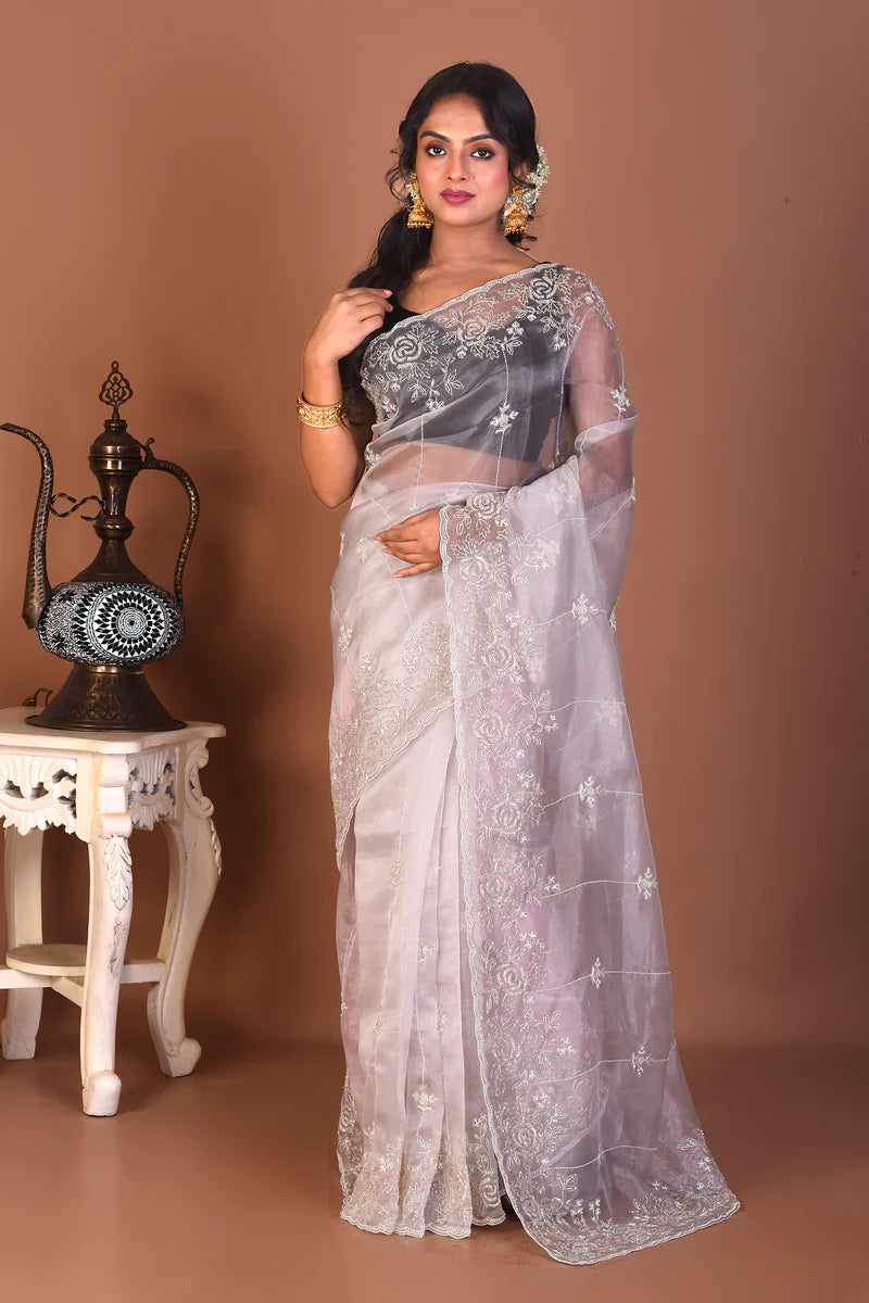 Light Purple Jimmy Choo Saree - Keya Seth Exclusive