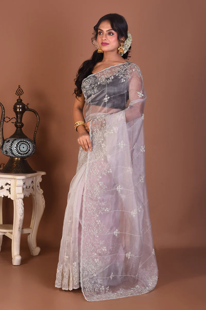 Light Purple Jimmy Choo Saree - Keya Seth Exclusive