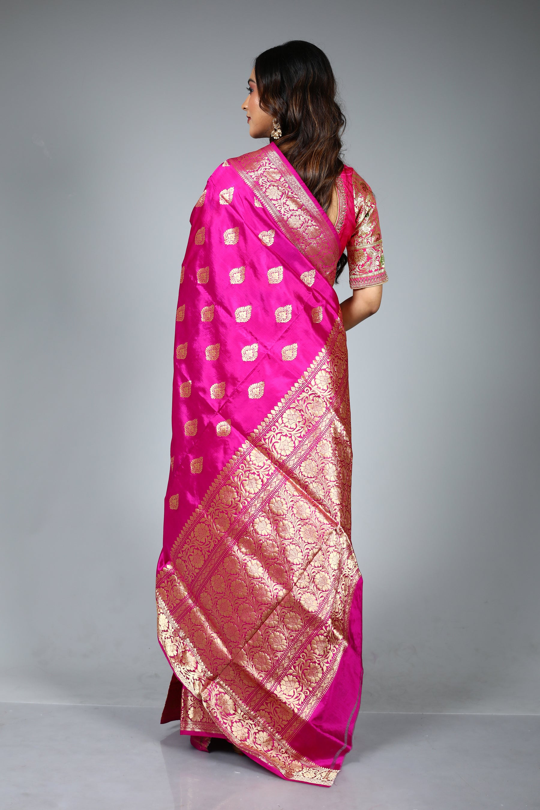 Pink Pure Katan Saree