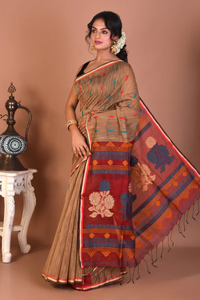 Brown Blended Handloom Saree - Keya Seth Exclusive