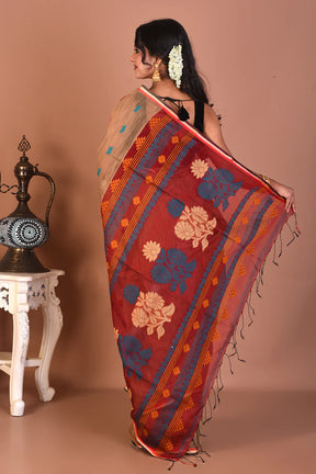 Brown Blended Handloom Saree - Keya Seth Exclusive