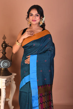 Blue Blended Handloom Saree - Keya Seth Exclusive