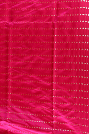 Pink Blended Satin Silk Saree