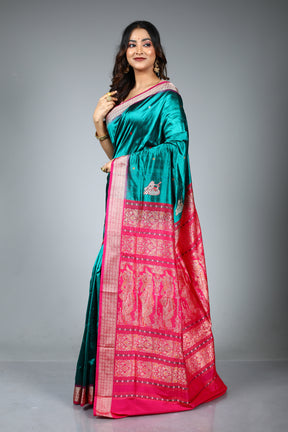 Green Pure Bomkai Saree