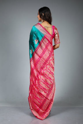 Green Pure Bomkai Saree
