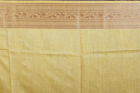 Light Yellow Dola Silk Saree with Golden Zari - Keya Seth Exclusive