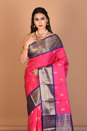 Rani Blended Kanjivaram Silk Saree with Blouse Piece - Keya Seth Exclusive