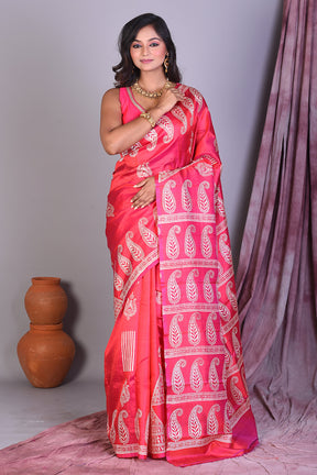 Pink Murshidabad Silk Saree - Keya Seth Exclusive